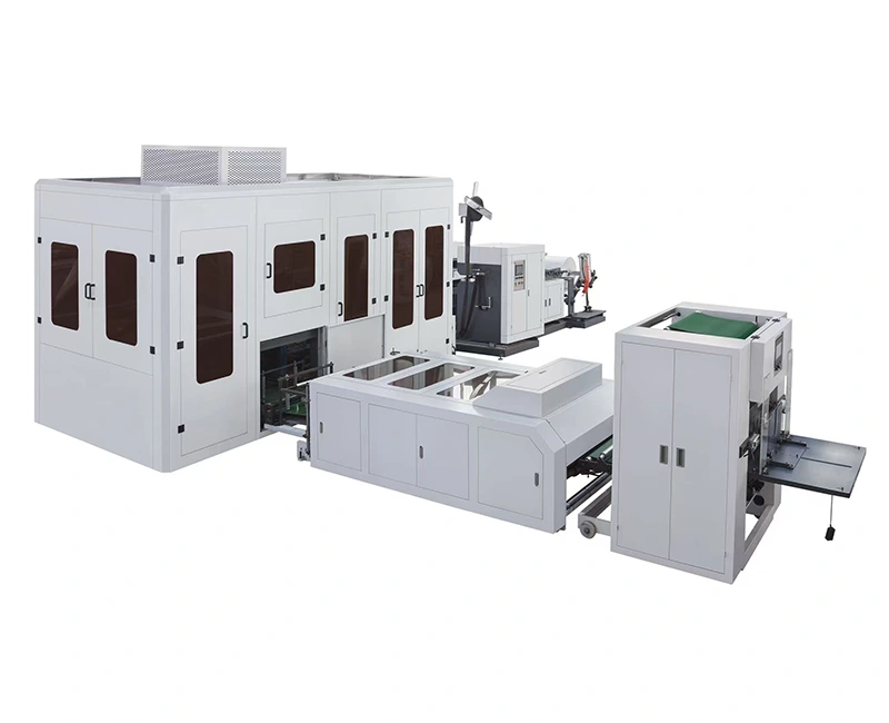 Máy làm túi dạng hộp và cắt chữ D không dệt bằng sóng siêu âm